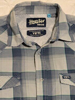 Howler Brothers X Yeti Collab, H Bar B Tech Shirt - Devil's Plaid (M)